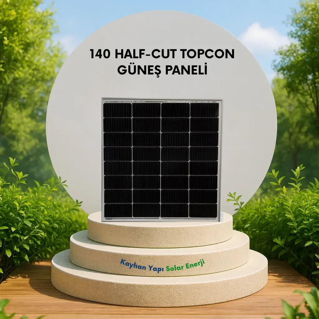 Half-Cut TOPCon Güneş Paneli 140W