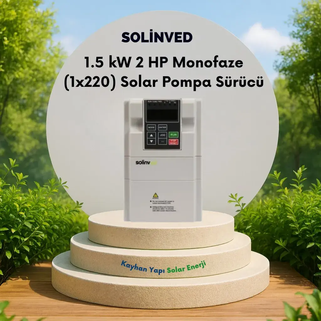 Solar Pompa Sürücü 1.5kW (2HP) Monofaze 220V